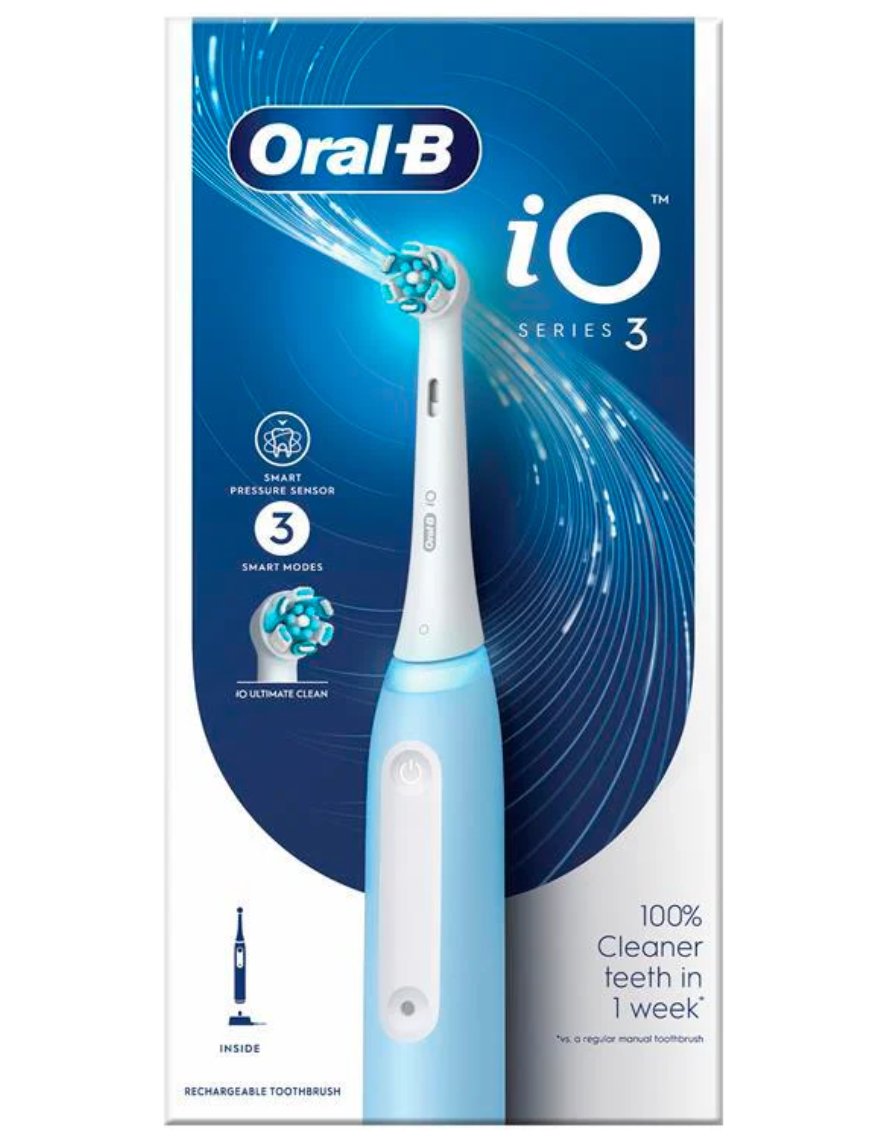Oral-B Io3 Series Electric Toothbrush, Ice Blue