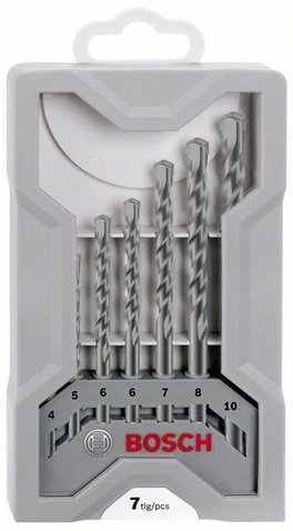 Bosch Drill Set 7 Pcs. Silver Percussion