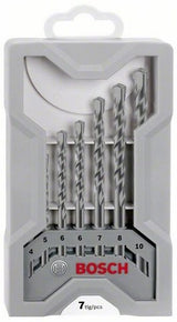Bosch Drill Set 7 Pcs. Silver Percussion