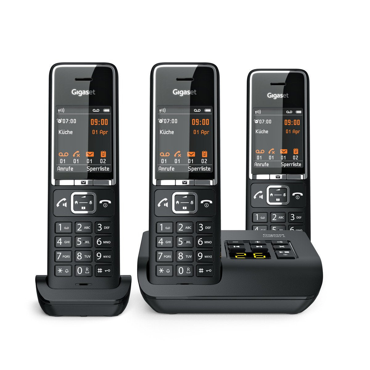 Telefono Gigaset Comfort 550a Trio Negro/Cromo