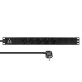 19'' Rack Mount Power Strip, - 1u, 10a With 5 X Schuko Type - F Socket. - Warranty: 60m