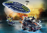 Playmobil 70781 Paracaídas De La Policía: Persiguiendo El Vehículo Anfibio