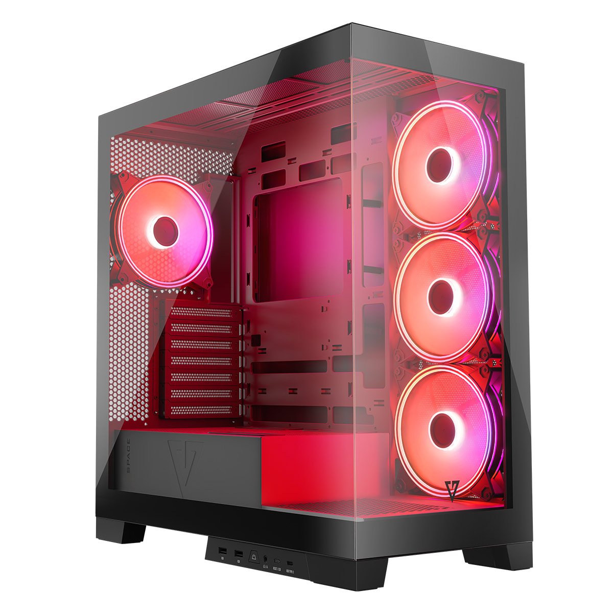 Caja  Pc Modecom  Volcano Space Apex Argb  Midi Usb 3.0 X 2  Cype-C