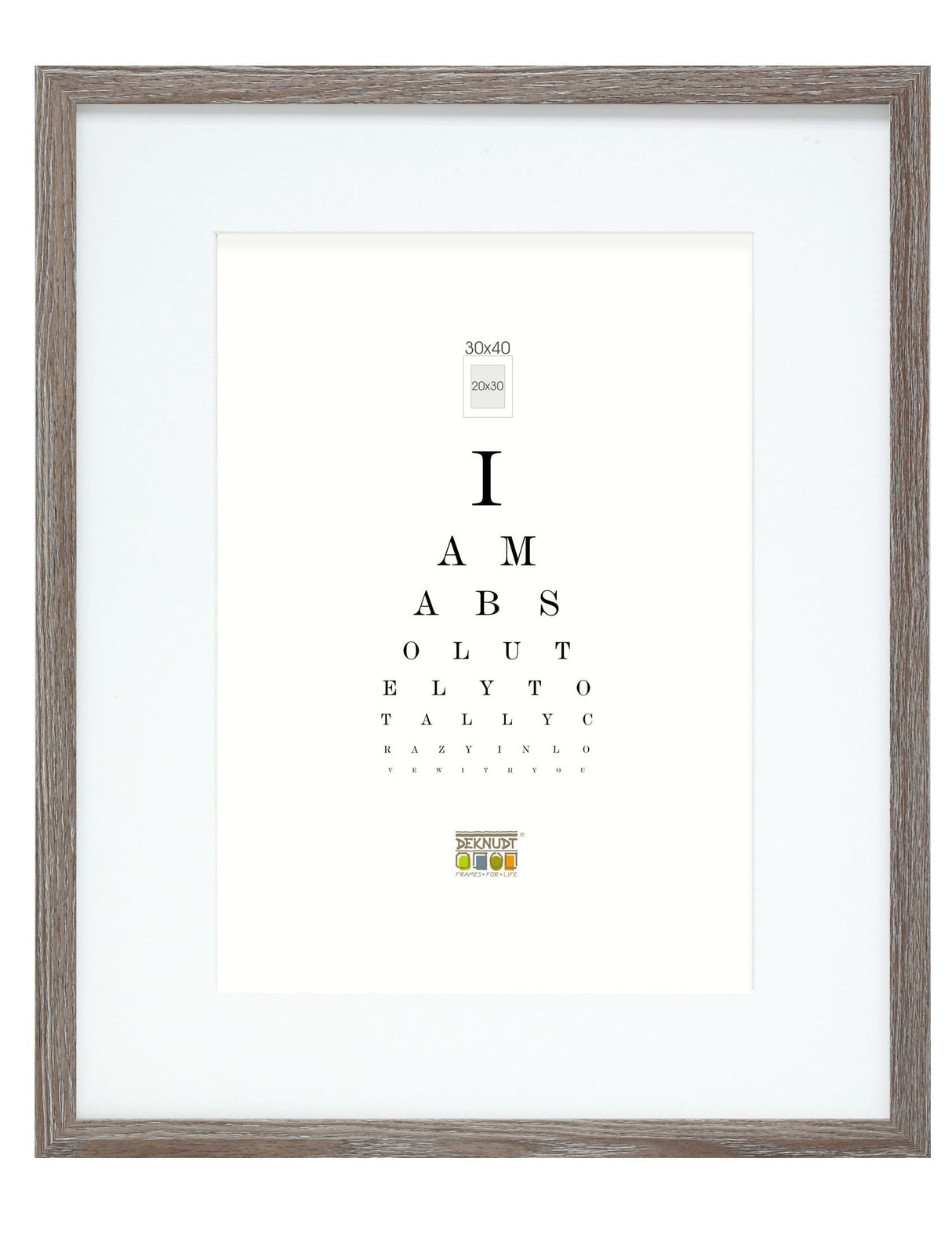 Deknudt S66kh3 P1  30x40 Holz Grau Eiche Mit Passepartout