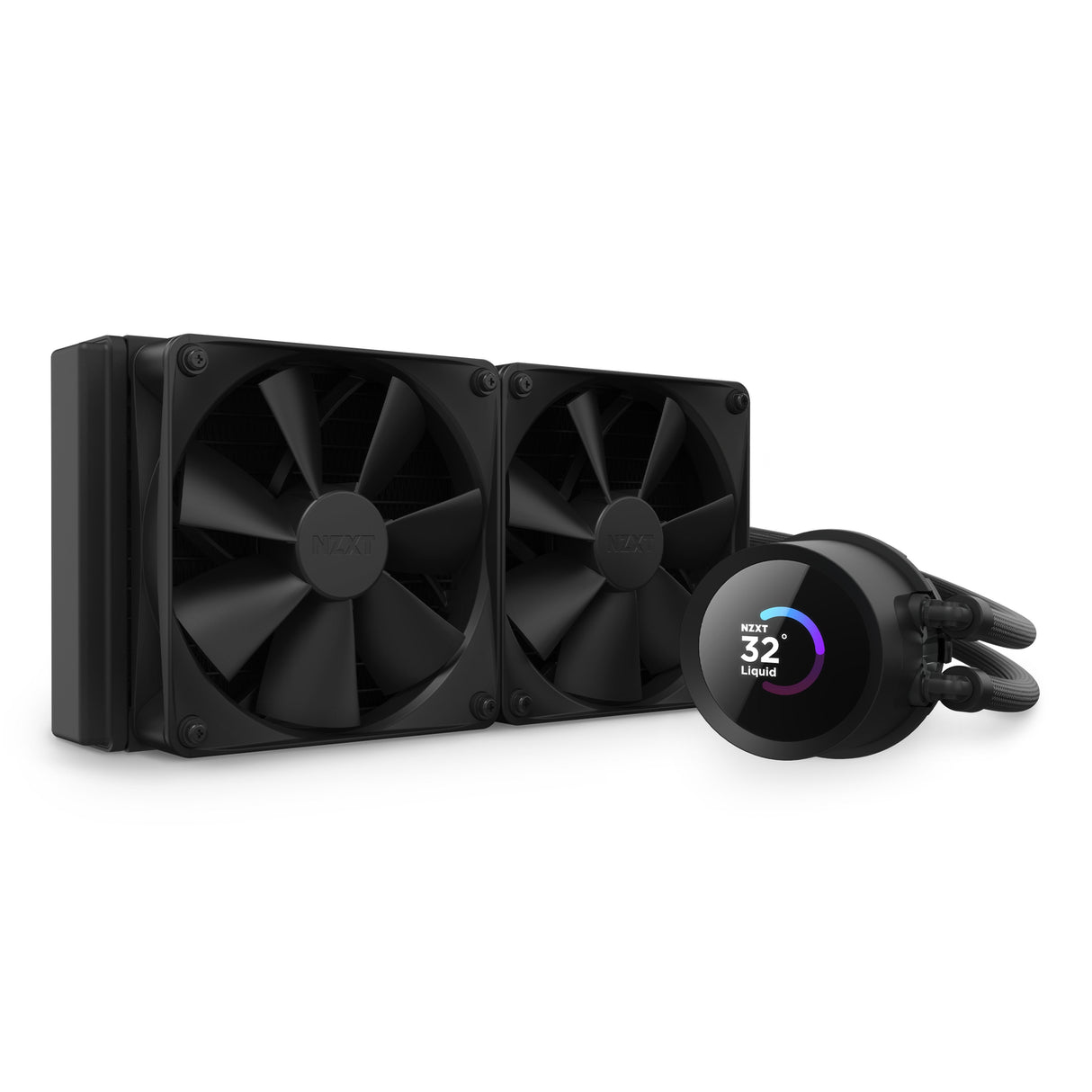 Refrigerador Liquido Cpu Nzxt Kraken 240 2x120 Negro Display Lcd