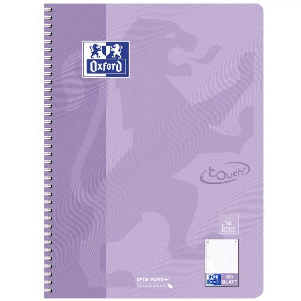 Oxford Touch Bloc Universitario Din A4 Cuadriculado Pastell Flieder, Pastell Azul, Pastell Rosa, Pastell Verde, Pastell Koralle