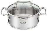 Tefal G7194355 Duetto+ Pot, 18 Cm, 2 L, Stainless Steel