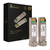 EAN 5906168633188 - Extralink SFP28 25G 2-Pack | SFP28 Module | 25Gbps, LC/UPC Duplex, 1310nm, 10km, single mode, DOM red mod imagen 1