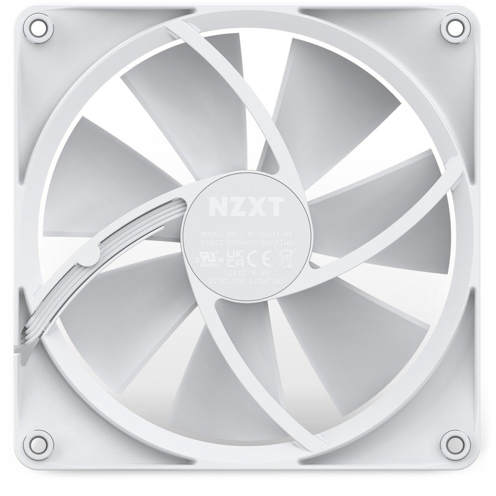 Ventilador Nzxt F140 Rgb Single 140x140x26, Rf-R14sf-W1