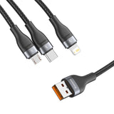 EAN 6953156229822 - Baseus Zinc Magnetic Safe cable de teléfono móvil Negro, Gris 1,2 m USB A Lightning + micro-USB B + USB C imagen 6