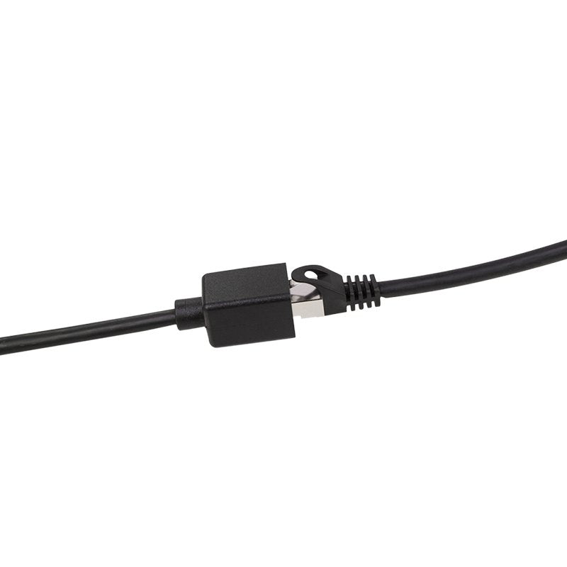 Latiguillo Cat 6a, S/Ftp,  2.00 M, Negro, Macho-Hembra Cu Lszh
