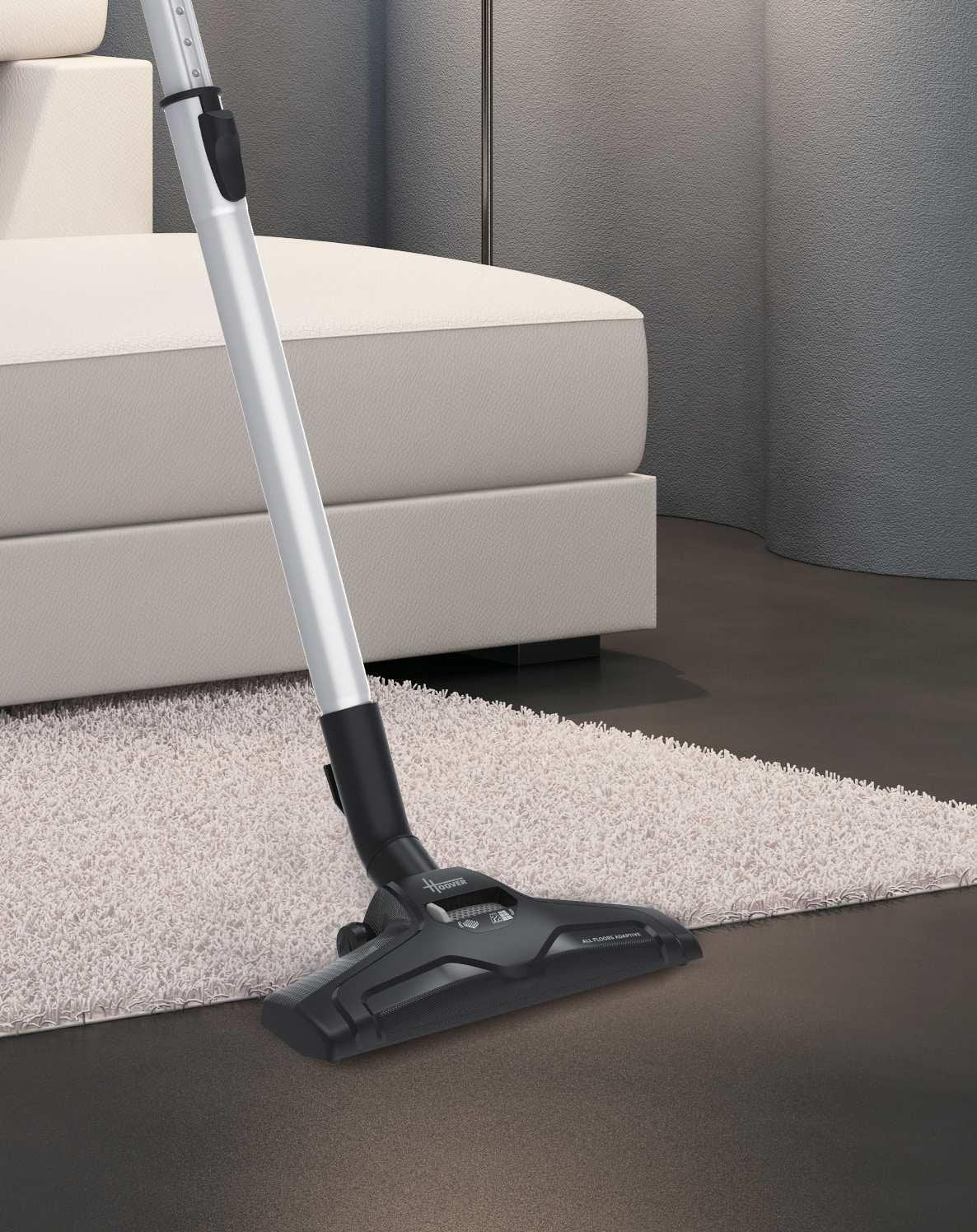 Hoover He120pet 011 Vacuum Cleaner, Bagged, Power 700 W, Bag 2.5 L, Working Radius 8.2 M, Black Grey