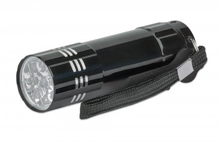 Linterna Led De Aluminio - 3 Piezas Salida Brillante De 45 Lúmenes, Nueve Led, Formato Compacto, Tres Antorchas, Negro