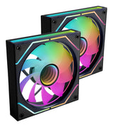 Kit 2 Ventiladores Pc Auxiliar Mf-3d Prox2r Negro Mars Gaming Argb/ Silencioso 12db / 12mm.