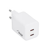 Akyga Wall Charger Ak-Ch-29 45w 2x Usb-C Pd Gan 5-20v 2.25-3a White
