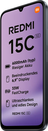 Xiaomi Redmi 15c 5g Dual Sim 4gb Ram 128gb - Midnight Black