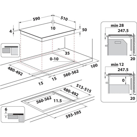 EAN 8003437071539 - Whirlpool WB B8360 NE BM Negro Integrado 60 cm Con placa de inducción 4 zona(s) imagen 7
