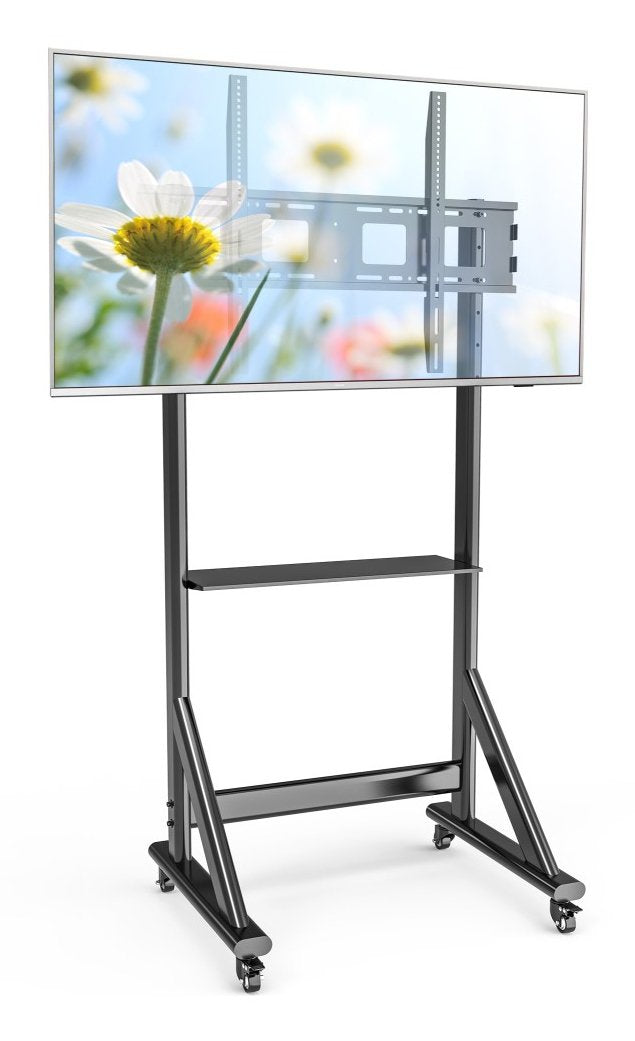 Techly Ica-Tr7412 Soporte Móvil Para Tv De 55-100 Hasta 120kg Con Estante Av Ajustable