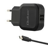 EAN 5901878501871 - Qoltec 50187 cargador de dispositivo móvil Smartphone, Tableta Negro Corriente alterna Interior imagen 1