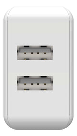 Cargador De Pared Ansmann Hc212 2xusb 2400ma Blanco