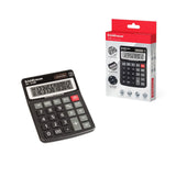Erichkrause Calculadora Pantalla Lcd De 12 Digitos Solar Negro