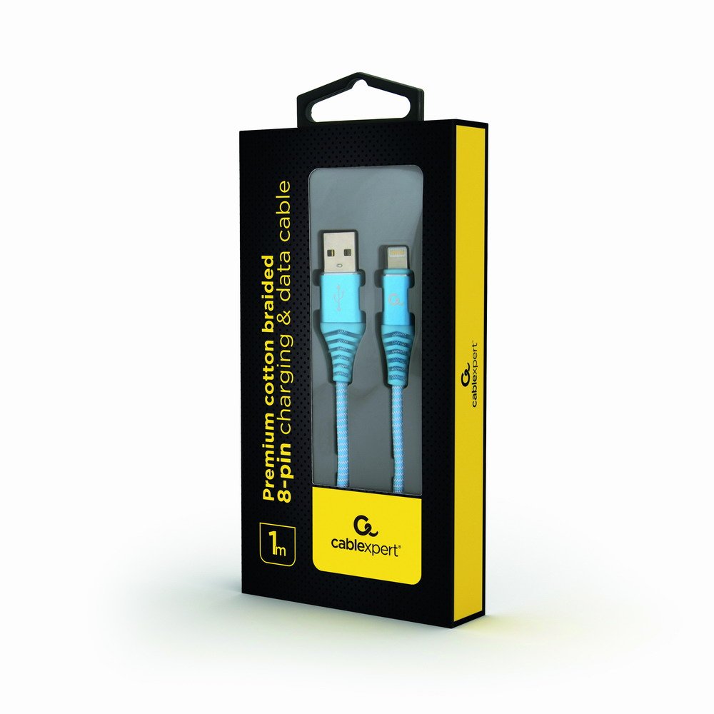 EAN 8716309105996 - Gembird CC-USB2B-AMLM-1M-VW cable de conector Lightning Azul, Blanco imagen 2