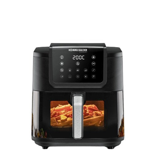 Freidora Rommelsbacher Frh 1700  Sencillo 8 L Independiente 1700 W Freidora De Aire Caliente Negro, Acero Inoxidable