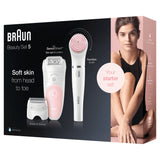 Braun Silk-Épil 5 Wet&Dry 81683688 Depiladora Blanco, Rosa 28 Pinzas