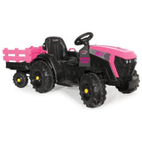 Correpasillos Jamara Ride-On Tractor Super Load Con Remolque12v Rosa