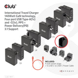 EAN 8719214472733 - CLUB3D CAC-1917 cargador de dispositivo móvil Universal Negro Corriente alterna Carga rápida Interior imagen 8