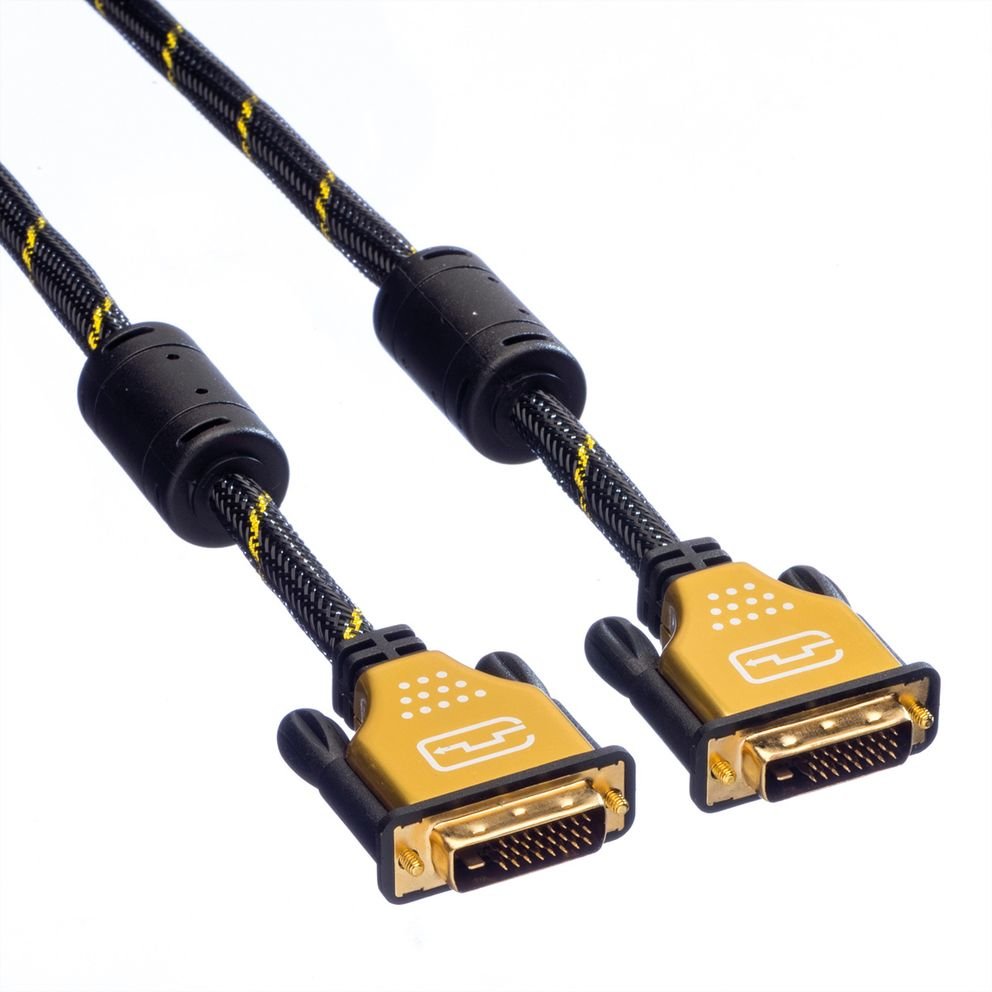 EAN 7611990194575 - ROLINE 11.04.5513 cable DVI 3 m DVI-D Negro, Oro imagen 3