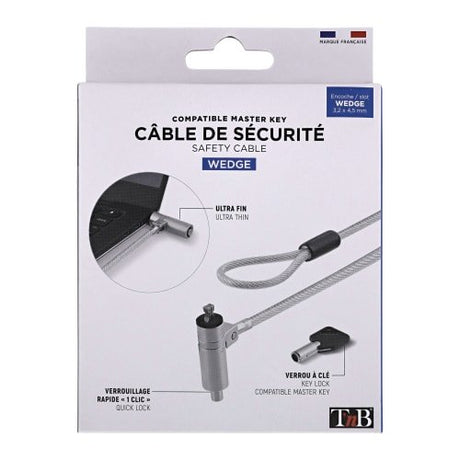 EAN 3303170112731 - T'nB MCAVMASTERW cable antirrobo Blanco 1,8 m imagen 7
