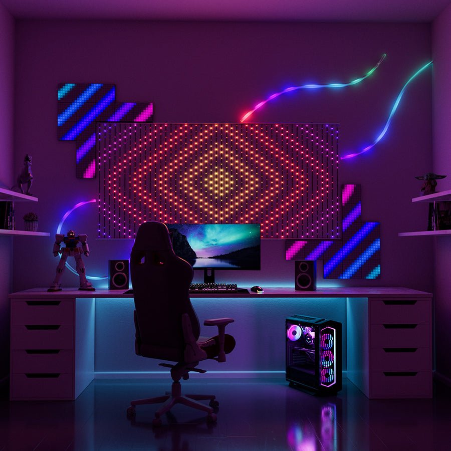 Twinkly Matrix - 480 Luces Led Rgb En Forma De Perla, Cable Transparente, Enchufe De 3,3x3,3 Pies Tipo F