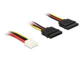 Delock Cable Power 4 Pin Floppy Hembra > 2 X Sata 15 Pin