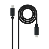 Cable Usb 2.0 3a Tipo Usb-C/M-Usb-C/M, Negro 1.5 M