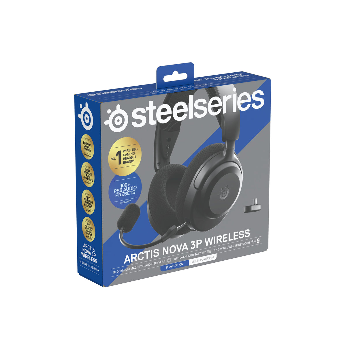 Steelseries Arctis Nova 3p Auriculares Inalámbrico Diadema Música/Uso Diario Bluetooth Negro