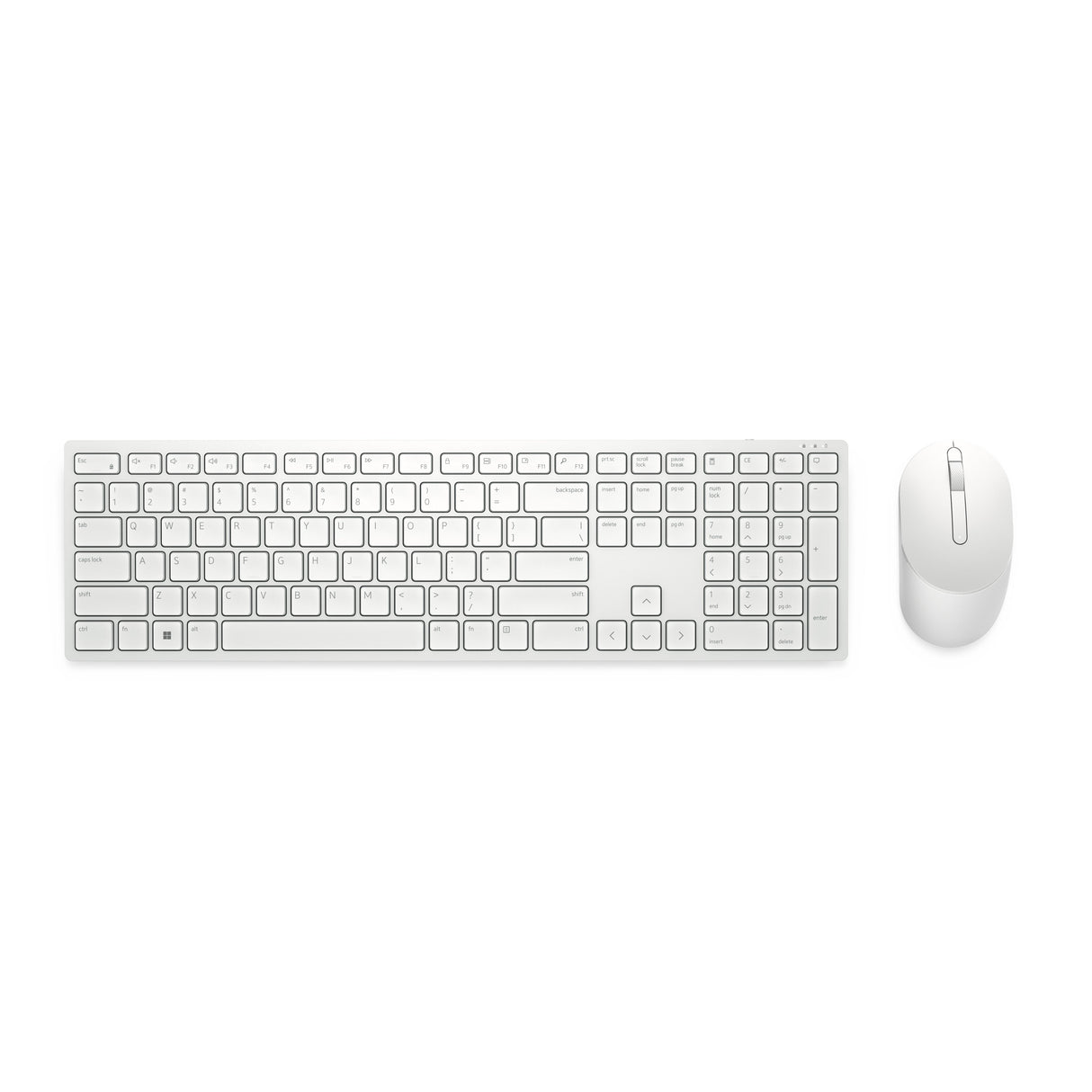 Teclado (Francés) + Raton Dell Km5221w-Wh Rf Inalámbrico Azerty Blanco