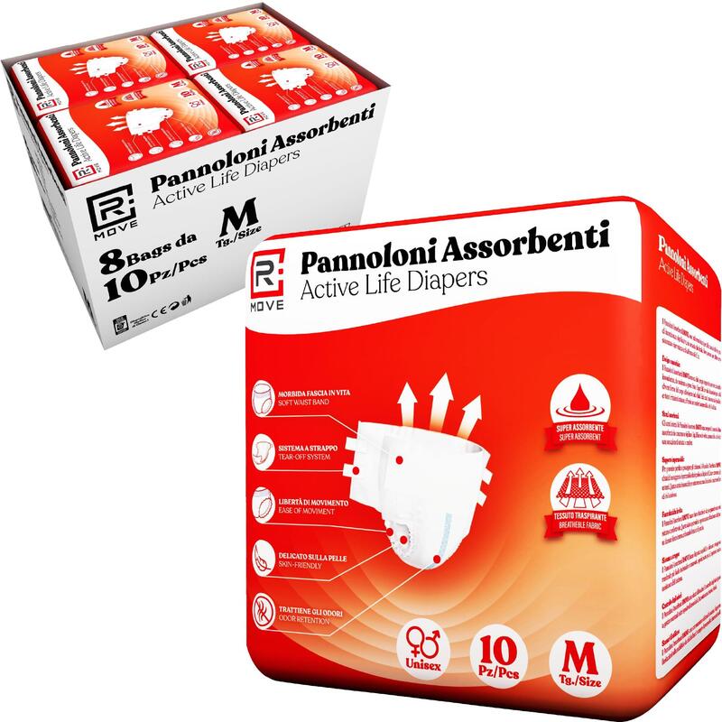 1 Conf. Da 25 Pz M Pannoloni Assorbenti Activelife Adulto Rmove
