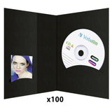 100 Carpetas Daiber Con Archivador De Cd, 10x15, Negro
