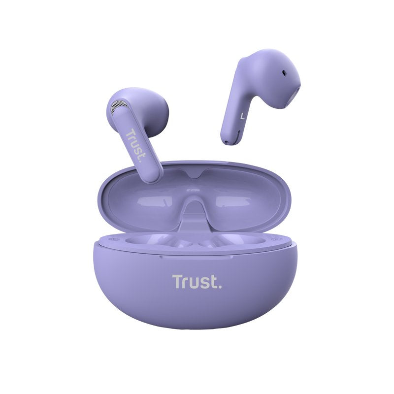 Auriculares Bluetooth Trust Yavi Enc Con Estuche De Carga Morados