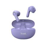 Auriculares Bluetooth Trust Yavi Enc Con Estuche De Carga Morados