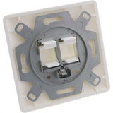 Inline® Frame Set For 2x Rj45 Keystone Snap-In, Blanco Ral9010