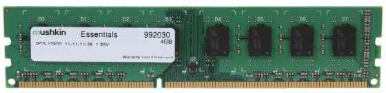 Memoria Mushkin  4gb Ddr3-1600 (992030, Esenciales Lv)