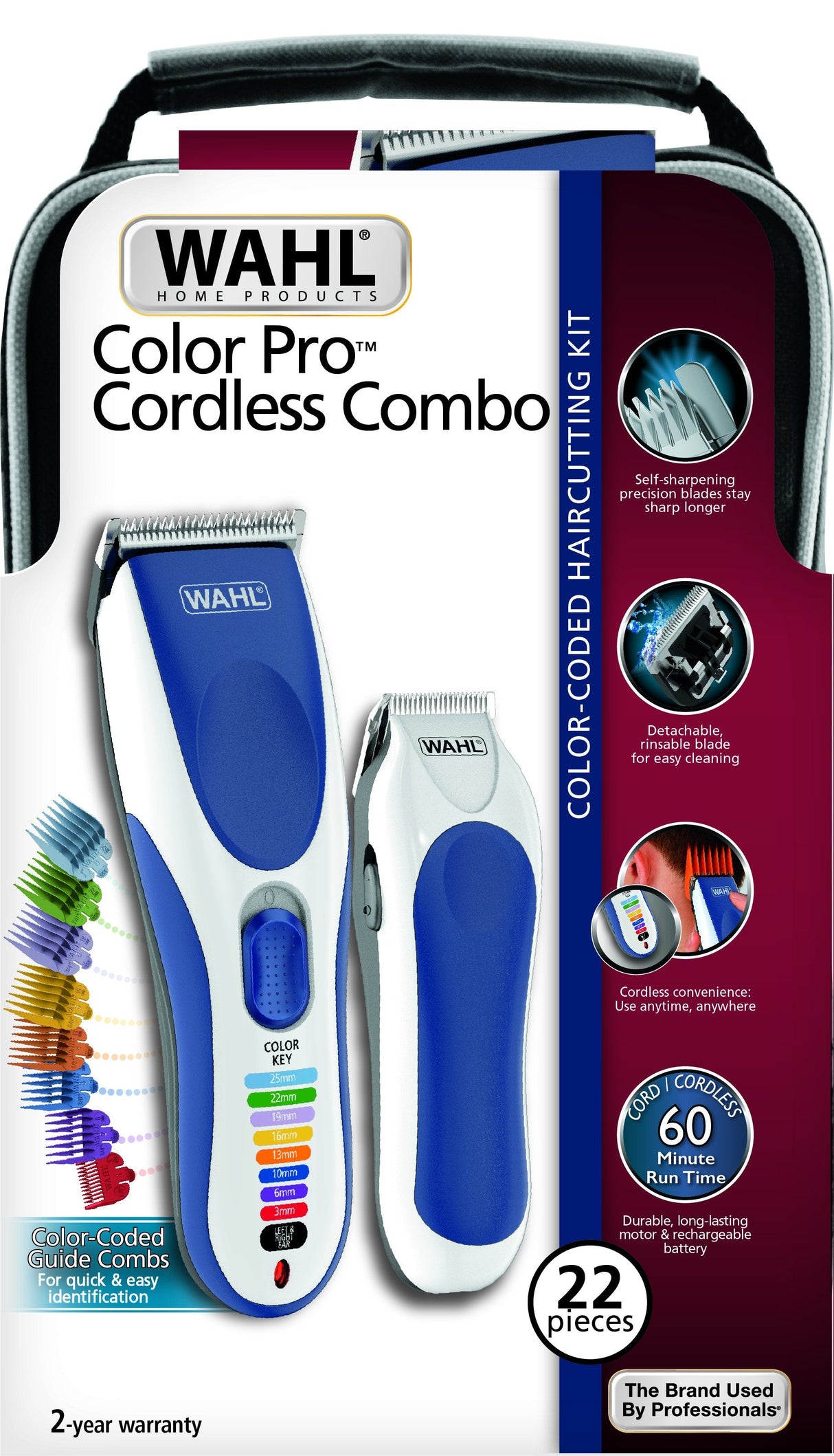 EAN 0043917031507 - Wahl 09649-916 cortadora de pelo y maquinilla Azul, Blanco 8 Níquel-metal hidruro (NiMH) imagen 2