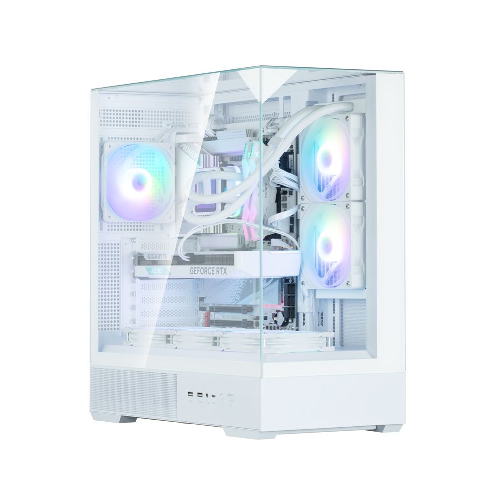 Obudowa P40 Prism Mid-Tower Szklo Hartowane Biala