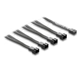Delock Lüftercable Splitter 1 X 4 Pin Pwm Buchse Zu 4 X 4 Pin Pwm Stecker Schwarz ? 40 Cm Länge Mit 20 Cm Abzweigen