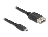 Delock 81521 Cable Usb 2.0 Easy Usb Tipo Micro-B Macho A Easy Usb Tipo-A Hembra 5 M