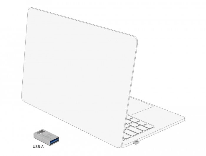 Pendrive Delock 54069 16 Gb Usb Tipo A 3.2 Gen 1 (3.1 Gen 1) Plata