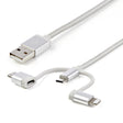 EAN 0065030868365 - StarTech.com LTCUB1MGR cable USB USB 2.0 Micro-USB B Plata imagen 1