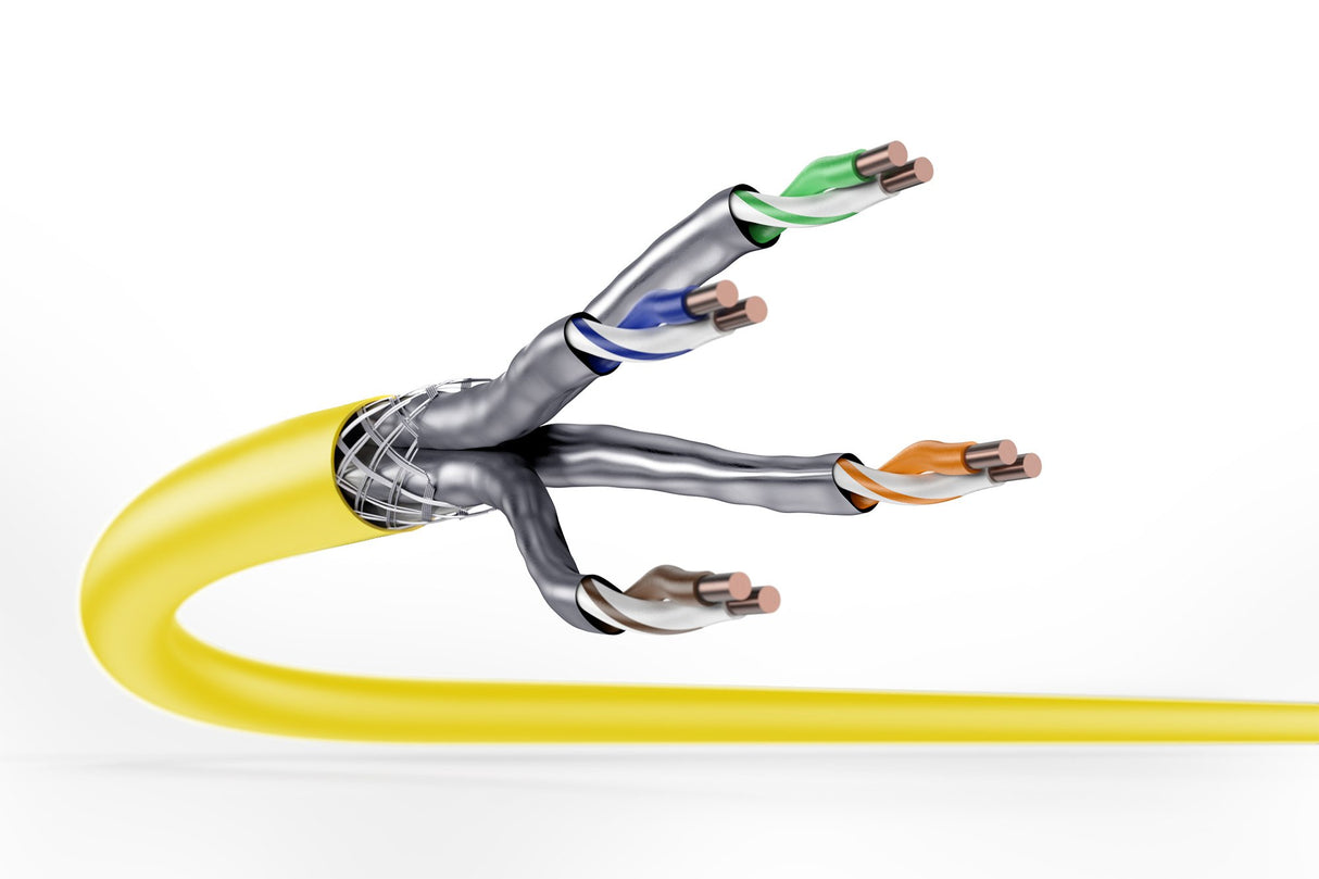 EAN 4016032441670 - Digitus DK-1744-A-VH-5 cable de red Amarillo 500 m Cat7a S/FTP (S-STP) imagen 3